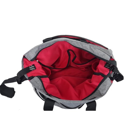 Fashionable Diaper Messenger Bag Roomy Multiple Pockets , Color; Heather Gray - Picture 2 of 9